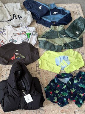 Boys Clothing Lot 4–5T | Nike & Gap Sets, Zara Puffer Vest NWT, Pants & PJs